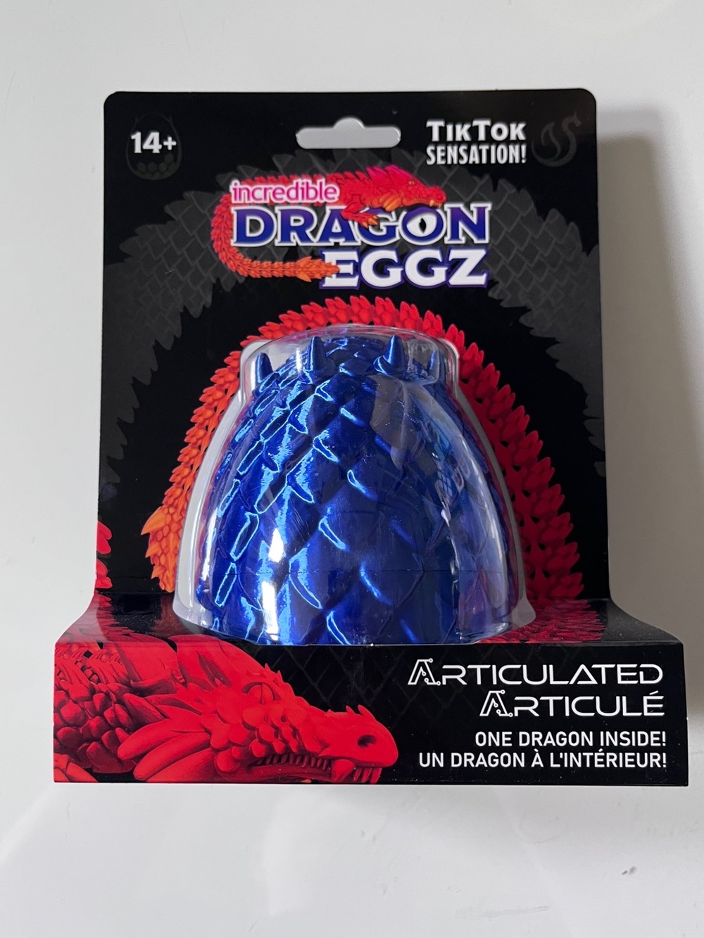 Incredible Dragon Eggz Articulated Dragon Blue/Purple - Brand New